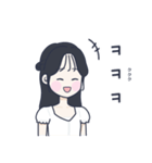 かわいい女の子。韓国語6（個別スタンプ：2）