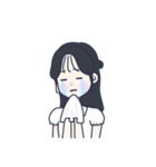 かわいい女の子。韓国語6（個別スタンプ：11）