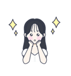 かわいい女の子。韓国語6（個別スタンプ：13）