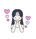 かわいい女の子。韓国語6（個別スタンプ：17）