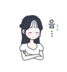 かわいい女の子。韓国語6（個別スタンプ：20）