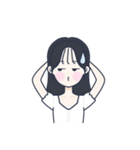 かわいい女の子。韓国語6（個別スタンプ：23）