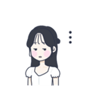 かわいい女の子。韓国語6（個別スタンプ：25）
