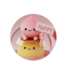 ももプリンちゃん(丸型)（個別スタンプ：4）