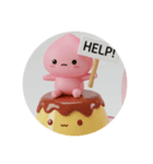 ももプリンちゃん(丸型)（個別スタンプ：7）