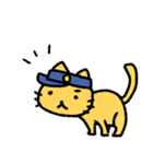猫のお巡りさん ネガティブ（個別スタンプ：24）
