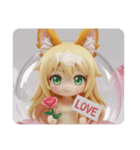 薔薇を持つちいみな（個別スタンプ：8）
