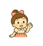 [アレンジ用]5歳の女の子（個別スタンプ：4）