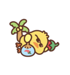 毎日使える♡動くチリ帽子をかぶったひよこ（個別スタンプ：13）