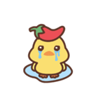 毎日使える♡動くチリ帽子をかぶったひよこ（個別スタンプ：15）