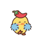 毎日使える♡動くチリ帽子をかぶったひよこ（個別スタンプ：17）