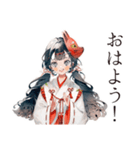 巫女さんのゲーマーオフ会連絡（個別スタンプ：2）