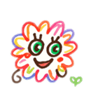 カラフルな花 日本語（個別スタンプ：16）