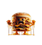 チーズバーガー不機嫌顔（個別スタンプ：2）