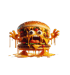 チーズバーガー不機嫌顔（個別スタンプ：3）