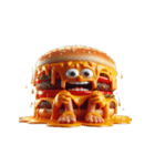 チーズバーガー不機嫌顔（個別スタンプ：5）