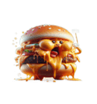 チーズバーガー不機嫌顔（個別スタンプ：6）