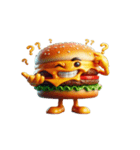 チーズバーガー不機嫌顔（個別スタンプ：10）