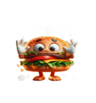 チーズバーガー不機嫌顔（個別スタンプ：11）