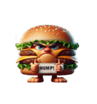 チーズバーガー不機嫌顔（個別スタンプ：12）