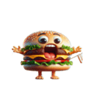 チーズバーガー不機嫌顔（個別スタンプ：13）