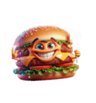 チーズバーガー不機嫌顔（個別スタンプ：14）