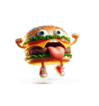 チーズバーガー不機嫌顔（個別スタンプ：15）