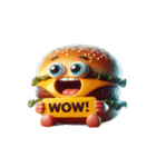 チーズバーガー不機嫌顔（個別スタンプ：16）