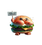 チーズバーガー不機嫌顔（個別スタンプ：18）