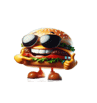 チーズバーガー不機嫌顔（個別スタンプ：21）