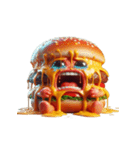 チーズバーガー不機嫌顔（個別スタンプ：23）