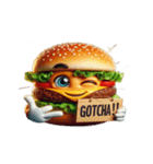 チーズバーガー不機嫌顔（個別スタンプ：26）