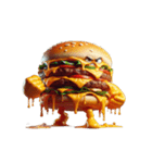 チーズバーガー不機嫌顔（個別スタンプ：27）