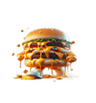 チーズバーガー不機嫌顔（個別スタンプ：28）