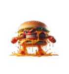 チーズバーガー不機嫌顔（個別スタンプ：31）