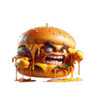 チーズバーガー不機嫌顔（個別スタンプ：32）