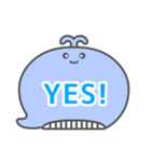 NEWくじらくん吹き出し白枠文字家族用002（個別スタンプ：3）