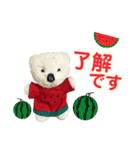 しろくまのぬいぐるみ「しろちゃん」-夏-（個別スタンプ：3）