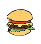出たよ、はむスタンプ(86_hamburger)（個別スタンプ：40）