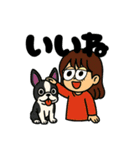 イヌとオンナ～ボストンテリア～（個別スタンプ：1）
