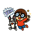 イヌとオンナ～ボストンテリア～（個別スタンプ：2）