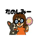 イヌとオンナ～ボストンテリア～（個別スタンプ：9）
