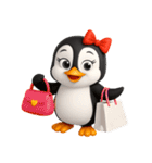 かわいいペンギンのリサ4\5（個別スタンプ：2）