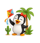かわいいペンギンのリサ4\5（個別スタンプ：5）