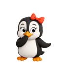 かわいいペンギンのリサ4\5（個別スタンプ：6）