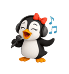 かわいいペンギンのリサ4\5（個別スタンプ：9）