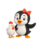 かわいいペンギンのリサ4\5（個別スタンプ：11）