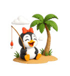 かわいいペンギンのリサ4\5（個別スタンプ：22）