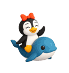 かわいいペンギンのリサ4\5（個別スタンプ：26）