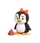 かわいいペンギンのリサ4\5（個別スタンプ：36）